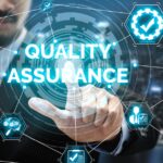 Team of quality assurance testers collaborating to improve software quality and reliability.